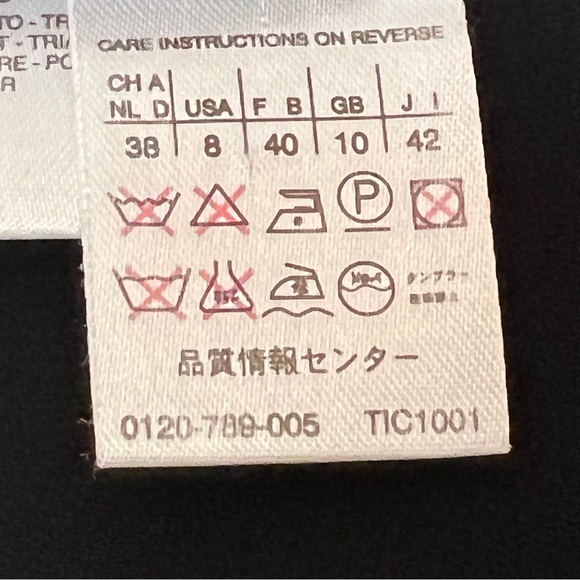 MaxMara Made In Italy Black Crepe Cross Front Sleeveless Cocktail Dress Size 8 - Picture 9 of 11